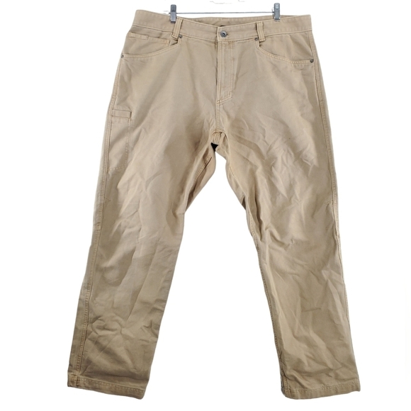 North Face Duck Canvas Workwear Utility Brush Pants Men 38 Khaki Relaxed (40x32) - Picture 1 of 14